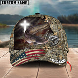 Maxcorners Personalized Premium Loralle Fishing Under God 3D Cap ( Large Mouth Bass, Walleye, Stripped Bass, Trout Fish, Catfish, Crappie, Salmon, Pike )