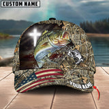 Maxcorners Personalized Premium Loralle Fishing Under God 3D Cap ( Large Mouth Bass, Walleye, Stripped Bass, Trout Fish, Catfish, Crappie, Salmon, Pike )