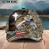 Maxcorners Personalized Premium Loralle Fishing Under God 3D Cap ( Large Mouth Bass, Walleye, Stripped Bass, Trout Fish, Catfish, Crappie, Salmon, Pike )