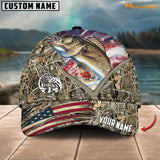 Maxcorners Personalized Epic Tezetis Design Fishing 3D Cap ( Large Mouth Bass, Walleye, Stripped Bass, Trout Fish, Catfish, Crappie, Salmon, Pike )