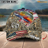 Maxcorners Personalized Epic Tezetis Design Fishing 3D Cap ( Large Mouth Bass, Walleye, Stripped Bass, Trout Fish, Catfish, Crappie, Salmon, Pike )