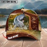 Maxcorners Personalized Fishing Premium Collab Artist Classic 3D Cap ( Large Mouth Bass, Walleye, Stripped Bass, Trout Fish, Catfish, Crappie, Salmon, Pike )