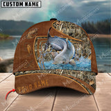 Maxcorners Personalized The Best Leather Pattern Fishing 3D Cap ( Large Mouth Bass, Walleye, Stripped Bass, Trout Fish, Catfish, Crappie, Salmon, Pike )