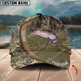 Maxcorners Personalized Grass Nature Fishing 3D Cap ( Large Mouth Bass, Walleye, Stripped Bass, Trout Fish, Catfish, Crappie, Salmon, Pike )