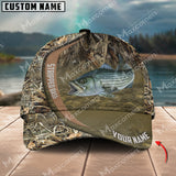 Maxcorners Personalized Grass Nature Fishing 3D Cap ( Large Mouth Bass, Walleye, Stripped Bass, Trout Fish, Catfish, Crappie, Salmon, Pike )