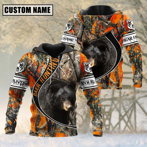 Maxcorners The Premium Bear Hunting Camo Personalized Name 3D Shirt