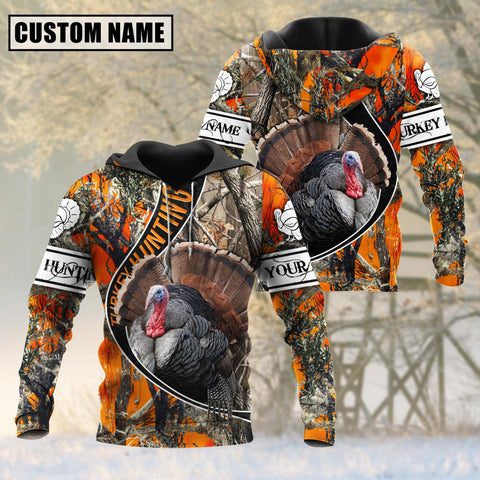 Maxcorners The Premium Turkey Hunting Camo Personalized Name 3D Shirt
