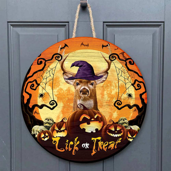 Maxcorners Deer Hunting Halloween Wooden Sign