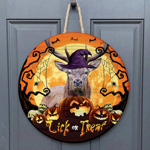 Maxcorners Elk Hunting Halloween Wooden Sign