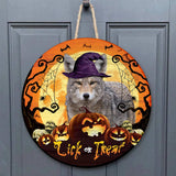 Maxcorners Coyote Hunting Halloween Wooden Sign