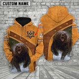 Maxcorners Custom Name Hunting Bear Orange Style Shirt 3D All Over Printed Clothes