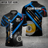 Maxcorners Billiards Metalic Style Personalized Name, Team Name Unisex Shirt ( 6 Colors )