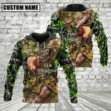 Maxcorners Custom Name Elk Hunting Camo Style Shirt 3D All Over Printed Clothes