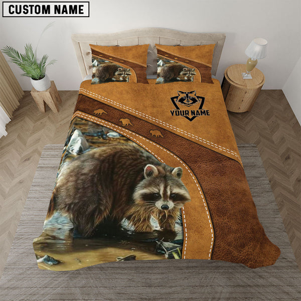 Maxcorners Personalized Racoon Hunting Bedding Set