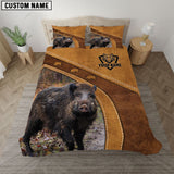 Maxcorners Boar Hunting Art Bedding Set