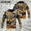 Maxcorners Custom Name Moose Hunter Camo Style Shirt 3D All Over Printed Clothes