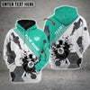 Maxcorners Billiards Players Black Stains Multicolor Option Customized Name 3D Hoodie