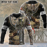 Maxcorners Personalized Name Elk Hunting 3D All Over Printed Clothes