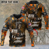 Maxcorners Personalized Name Elk Skull Hunting 3D All Over Printed Clothes