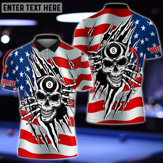 Maxcorners Billiards Expert Accessories Personalized Name 3D Shirt