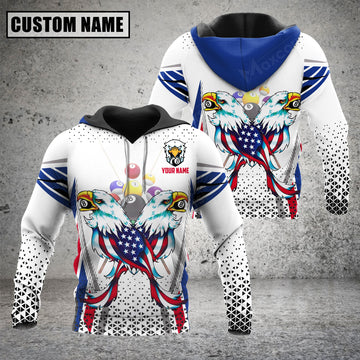 Maxcorners Billiards Double Eagle US Flag 3D All Over Printed Clothes