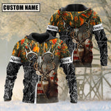 Maxcorners Beautiful Deer Hunting Camo Personalized 3D Hoodie For Hunting Lover