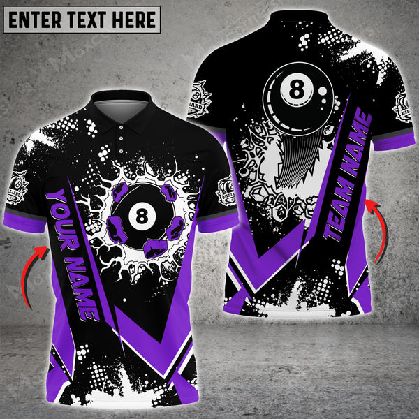 Maxcorners Billiards Flame Declare War Multicolor Option Customized Name 3D Shirt (6 Colors)