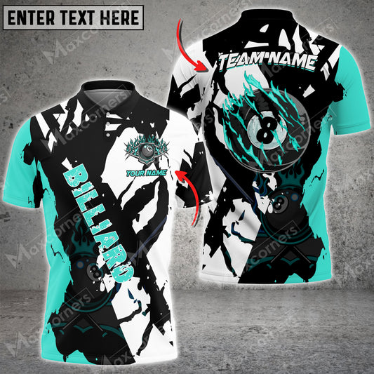 Maxcorners Billiards Cracks Of Time Multicolor Option Customized Name 3D Shirt (6 Colors)