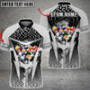 Maxcorners Cue Billiards Thunder Smoke Multi Color Options Personalized Name 3D Shirt
