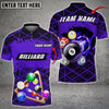 Maxcorners Billiards Space Shape Grunge Multicolor Option Customized Name 3D Shirt