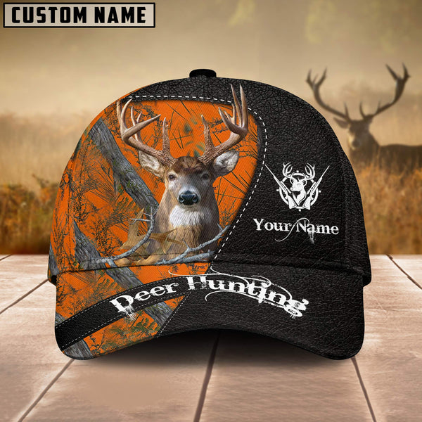 Maxcorners Personalized Name Beagle Deer Hunting 3D Caps