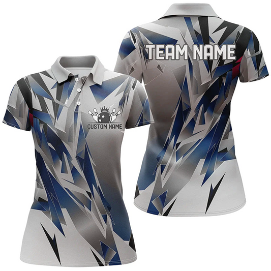 Maxcorners Bowling And Pins Tournament Multicolor Option Customized Name 3D Shirt For Women