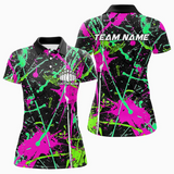 Maxcorners Bowling Ball And Pins Colorful Multicolor Option Customized Name 3D Shirt For Women