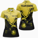 Maxcorners Bowling Ball And Pins Eagle Grunge Vintage Multicolor Option Customized Name 3D Shirt For Women