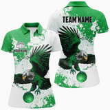 Maxcorners Bowling Eagle Multicolor Option Customized Name 3D Shirt For Women