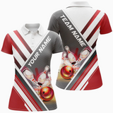 Maxcorners Bowling Ball Lightning Pattern Multicolor Option Customized Name 3D Shirt For Women
