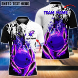 Maxcorners Bowling Ball & Pins Burned Fiercely Multicolor Option Customized Name 3D Shirt (5 Colors)