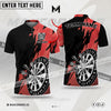 Maxcorners Darts Basic Multicolor Option Customized Name 3D Shirt