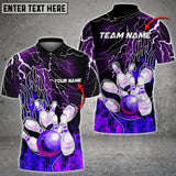 Maxcorners Bowling Thunder And Fire Pro Multicolor Option Customized Name 3D Shirt