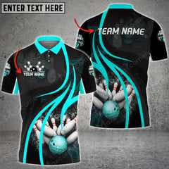 Maxcorners Bowling And Pins Frozen Storm Multicolor Option Customized Name 3D Shirt