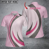 Maxcorners Seamless Pattern Pink Bowling Premium Customized Name 3D Shirt For Women KH