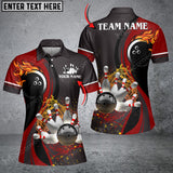 Maxcorners Bowling And Pins Water Flow Multicolor Option Customized Name 3D Shirt
