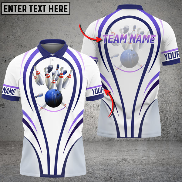 Maxcorners Ten Pin Bowling Premium Customized Name All Over Printed Shirt