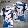 Bowling Ball And Pins Break Through Multicolor Option Customized Name 3D Shirt (4 Colors)