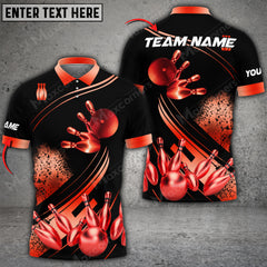 Bowling Ball And Pins Ultimate Golden Multicolor Option Customized Name 3D Shirt (4 Colors)