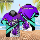 Maxcorners Bowling Ball And Pins Strike Cannon Ball Throw Multicolor Option Customized Name Hawaiian Shirt (5 Colors)