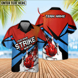 Maxcorners Bowling Ball And Pins Strike Cannon Ball Throw Multicolor Option Customized Name Hawaiian Shirt (5 Colors)