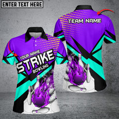 Bowling Ball And Pins Strike Cannon Ball Throw Multicolor Option Customized Name 3D Shirt For Women (5 Colors)