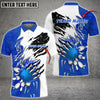 Maxcorners Bowling And Pins Plame Monster Hand Premium Multicolor Option Personalized Name 3D Shirt