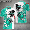 Maxcorners Bowling And Pins Plame Monster Hand Premium Multicolor Option Personalized Name 3D Shirt